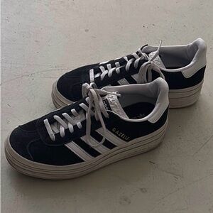 Adidas Black and White Athletic Shoes